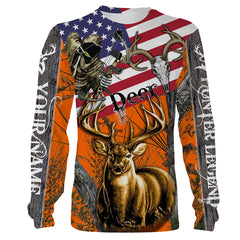 Max Corner Deer Hunting American Flag Custom name All over print shirts Gift For Hunter