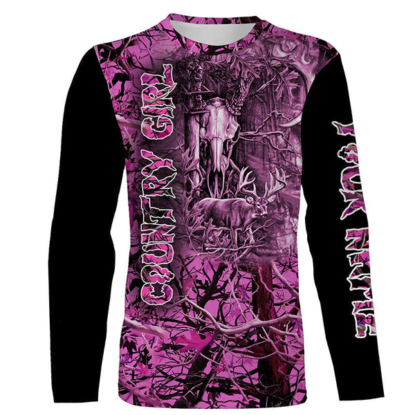Max Corner Pink camo Women's hunting clothes custom Name 3D All over printing Gift For Hunter