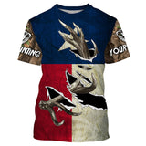 Maxcorners Tx Texas Flag Deer Antler 3D All Over Printed Shirts, Shed Hunter