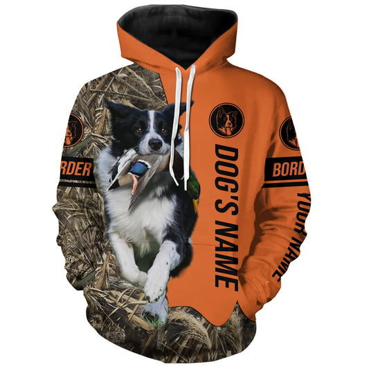 Max Corners Border Collies Duck, Pheasant Hunting Dog Personalized 3D All Over Printed Hoodie