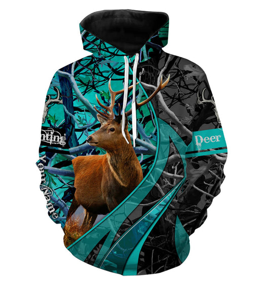 Maxcorners Deer Hunting Camo Custom Name 3D Shirts