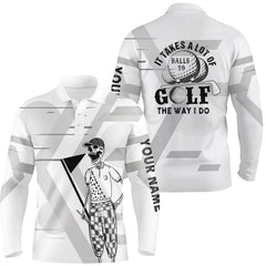 Max Corner Mens Black & White Skull Golf Polo Shirts Custom Name Crazy Polo Golf Gifts For Men