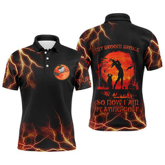 Max Corner Lightning Mens Golf Polo Shirt, Halloween Golf Gifts Idea For Male Golfers