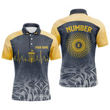 Max Corner Heartbeat Mens Golf Polo Shirts, Custom Golf Shirts Disc Golf Shirts For Mens