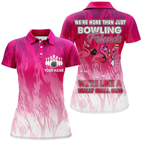 Maxcorners Pink Flamingo Bowling Personalized All Over Printed Shirt F