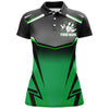 Maxcorners Kingpins Green Bowling Customized Name All Over Printed Shirt For Women