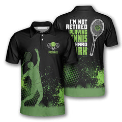 Maxcorners Tennis I’m Not Retired Playing Tennis Is Hard Work Customized Name All Over Printed Shirt