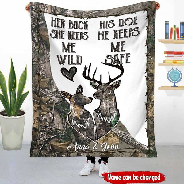 Maxcorners His Doe Her Buck Deer - Blanket