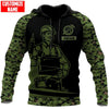 Maxcorners Personalized Name Green Camo Carpenter 3D All Over Printed HU120