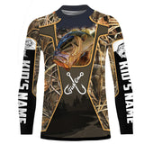 Maxcorners Personalized Fish On Bass Fishing Full Printing Fishing 3D Shirt