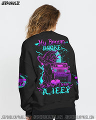 Maxcorners My Broom Broke Cat Witch Halloween All Over Print  PT081222