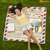 Maxcorners (Photo Inserted) Dad My Hero And Guide - Personalized Blanket - Loving Gift For Family Members
