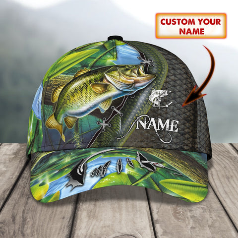 Maxcorners Personalized Name Bass Fishing Cap