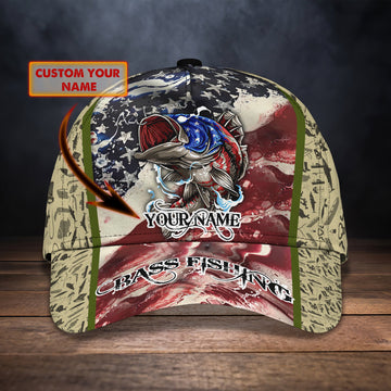 Maxcorners Personalized Name Bass Just Fish It Cap PT20