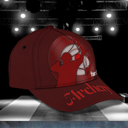 Maxcorners Archery Red Personalized Name Cap