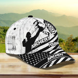 Maxcorners Archery USA Flag Personalized Name Cap