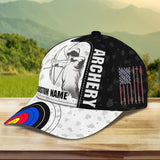 Maxcorners Archery Black And White Personalized Name Cap