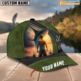 Maxcorners Marlin Fishing Personalized Name 3D Over Printed Cap