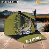 Maxcorners Personalized Take A Bite Angry Bass Fishing Cap