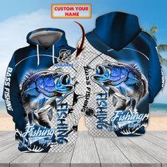 Maxcorners Bass Fishing Personalized Name 3D Shirt