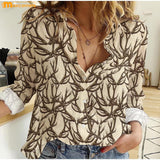 Maxcorners Deer Horn Casual Shirt