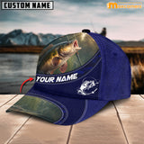 Maxcorners Bass Fishing Personalized Name 3D Over Printed Cap