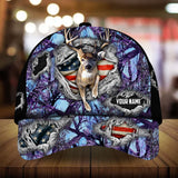 Max Corners Epic Deer Hunting Cracked Jean Pattern 3D Multicolor Personalized Cap