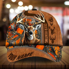 Maxcorners Premium Florapunk Black Camo Deer Hunting Personalized Hats 3D