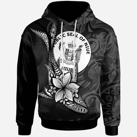 Maxcorners Niue Hoodie - Fish With Plumeria Flowers Style