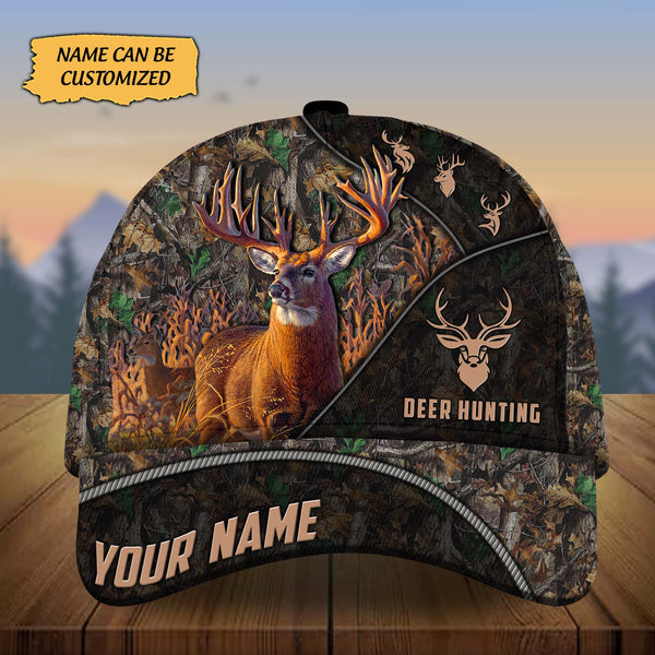 Maxcorners Custom Name Thiego Deer Hunting Premium 3D Printed Cap