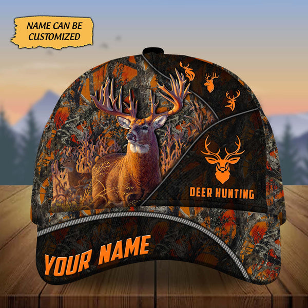 Maxcorners Custom Name Thiego Deer Hunting Premium 3D Printed Cap