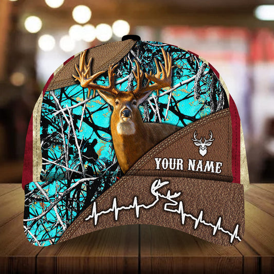 Max Corners Premium Heart Line Leather Pattern 3D Multicolor Personalized Cap
