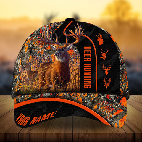 Maxcorners Premium Florapunk Cracked Flag Deer Hunting Personalized Hats 3D