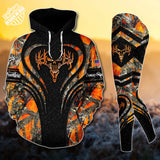 Max Corner Deer Hunting Skull Pattern Personalized 3D Style 3 Combo Hoodie & Legging Set