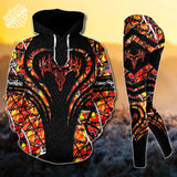 Max Corner Deer Hunting Skull Pattern Personalized 3D Style 6 Combo Hoodie & Legging Set