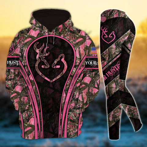 Max Corner Cool Deer Hunting Hunter Country Girl Personalized 3D Style 1 Combo Hoodie & Legging Set