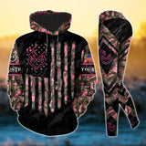 Max Corner Premium Deer Hunting US Flag Pattern Personalized Style 1 Combo Hoodie & Legging Set