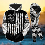 Max Corner Premium Deer Hunting US Flag Pattern Personalized Style 2 Combo Hoodie & Legging Set