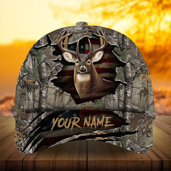 Max Corners Premium Best Gash American Hunter Creepy Pattern 3D Multicolor Personalized Cap
