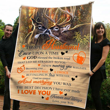 Maxcorners To My Husband One Upon A Time Deer Fleece - Blanket