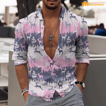Maxcorners Awesome Deer Casual Shirt PT08