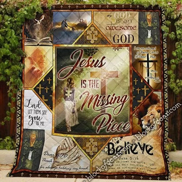 Maxcorners Jesus Is The Missing Piece Quilt - Blanket