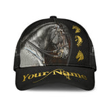Maxcorners Personalized Name Rodeo Classic Cap Black Horse