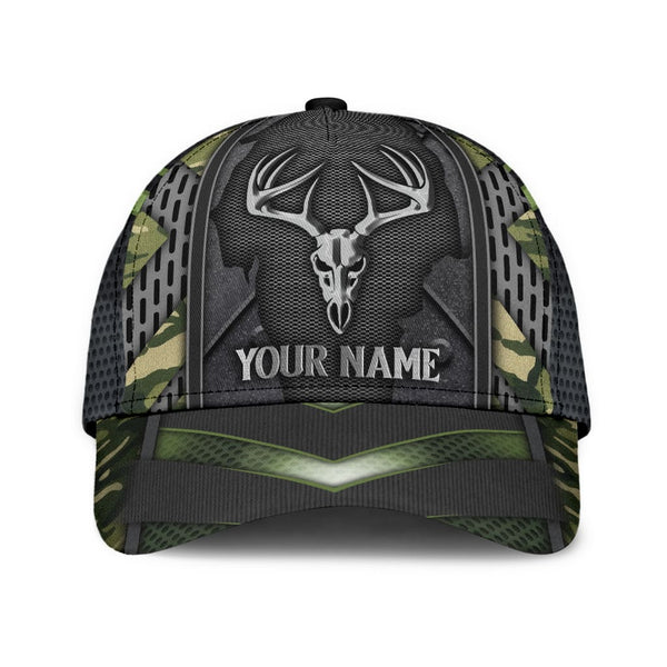Maxcorners Personalized Skull Deer Hunting Camo Classic Cap HM26