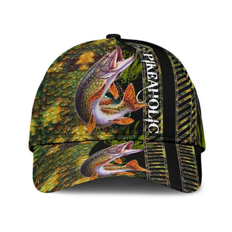 Maxcorners Northern Pike Fishing Hook print Cap