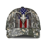 Maxcorners Personalized Name Hunting Classic Cap Skull HM 16