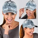 Maxcorners Personalized Name White Deer Hunting Classic Cap HM27