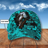 Maxcorners Personalized Name Rodeo Classic Cap Runs On Jesus And Horses