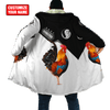 Maxcorners Personalized Name Rooster In White Background Unisex Hoodie