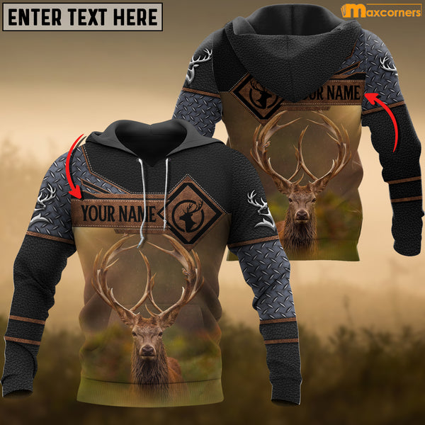 Maxcorners Deer Hunting Personalized Name 3D Over Printed Hoodie